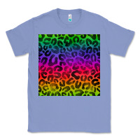 Colony Blue colorful leopard seamless pattern Classic Tee - BundleAndBundleShop
