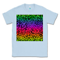 Dusty Blue colorful leopard seamless pattern Classic Tee - BundleAndBundleShop