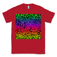 Red colorful leopard seamless pattern Classic Tee - BundleAndBundleShop