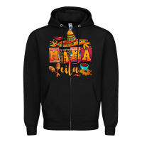 Black mama cita cinco de mayo Zipper Hoodie - AdoDesignShop
