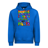Cobalt love is about hearts not parts Urban Hoodie - LillyAllenDesigns