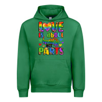 Emerald love is about hearts not parts Urban Hoodie - LillyAllenDesigns