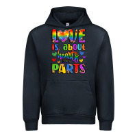 Navy love is about hearts not parts Urban Hoodie - LillyAllenDesigns
