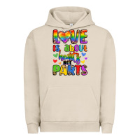 Pigment French Oak love is about hearts not parts Urban Hoodie - LillyAllenDesigns