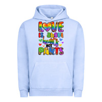 Pigment Grape Ice love is about hearts not parts Urban Hoodie - LillyAllenDesigns