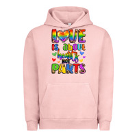 Pigment Salmon love is about hearts not parts Urban Hoodie - LillyAllenDesigns