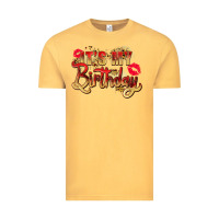 Vintage Mustard it's my birthday Vintage Tee - Zillion Design Studio