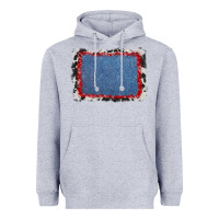 Heather Grey cowhide bandana denim background Heavyweight Hoodie - AdoDesignShop