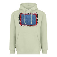 Matcha cowhide bandana denim background Heavyweight Hoodie - AdoDesignShop