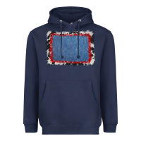 Navy cowhide bandana denim background Heavyweight Hoodie - AdoDesignShop
