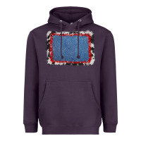 Plum cowhide bandana denim background Heavyweight Hoodie - AdoDesignShop