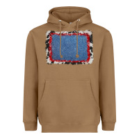 Toasted Coconut cowhide bandana denim background Heavyweight Hoodie - AdoDesignShop
