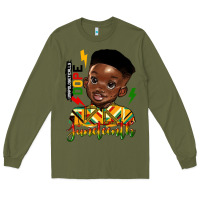 Army Green juneteenth black boy Long Sleeve Tee - HRA Design Shop