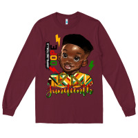 Burgundy juneteenth black boy Long Sleeve Tee - HRA Design Shop