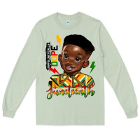 Matcha juneteenth black boy Long Sleeve Tee - HRA Design Shop