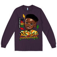 Plum juneteenth black boy Long Sleeve Tee - HRA Design Shop