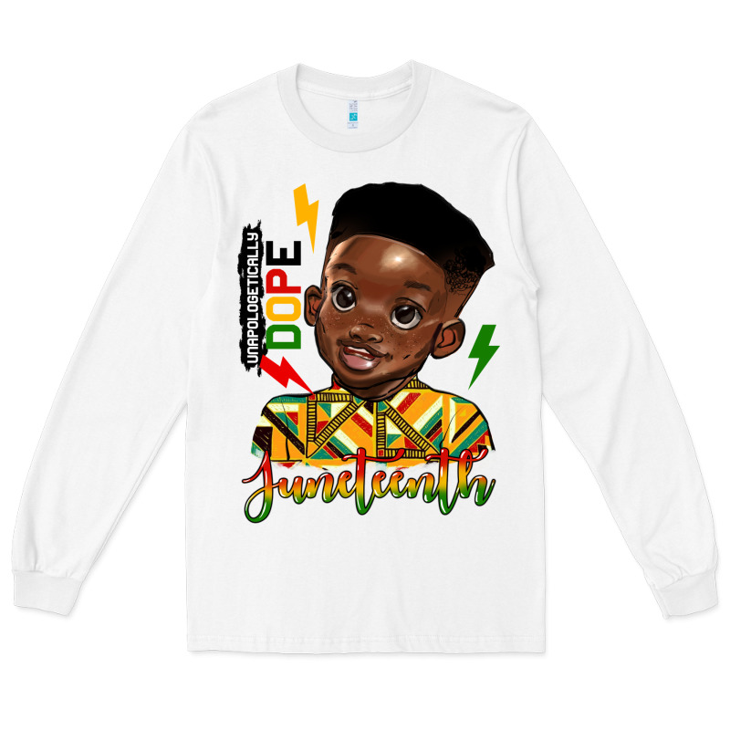 Juneteenth Black Boy Long Sleeve Tee by HRA Design Shop | Teevron