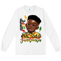 White juneteenth black boy Long Sleeve Tee - HRA Design Shop
