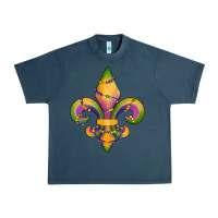 Midnight Navy mardi gras fleur de lis Urban Heavy Tee - RanaPortraitStore