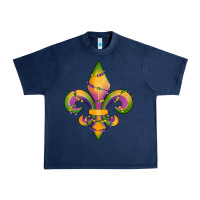 Navy mardi gras fleur de lis Urban Heavy Tee - RanaPortraitStore