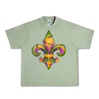 Oil Green mardi gras fleur de lis Urban Heavy Tee - RanaPortraitStore