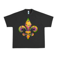 Pigment Black mardi gras fleur de lis Urban Heavy Tee - RanaPortraitStore