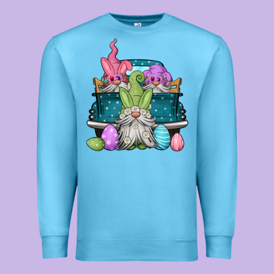 Easter Gnomes Farm Truck Premium Sweatshirt Designed By Jasminsmagicworld