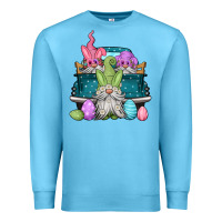 Ocean Blue easter gnomes farm truck Premium Sweatshirt - Jasminsmagicworld