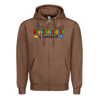 Chestnut neurodiversity is beautiful Zipper Hoodie - JahusDesignShop