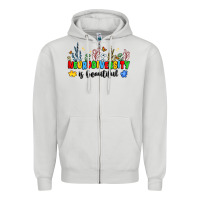 Dove Grey neurodiversity is beautiful Zipper Hoodie - JahusDesignShop