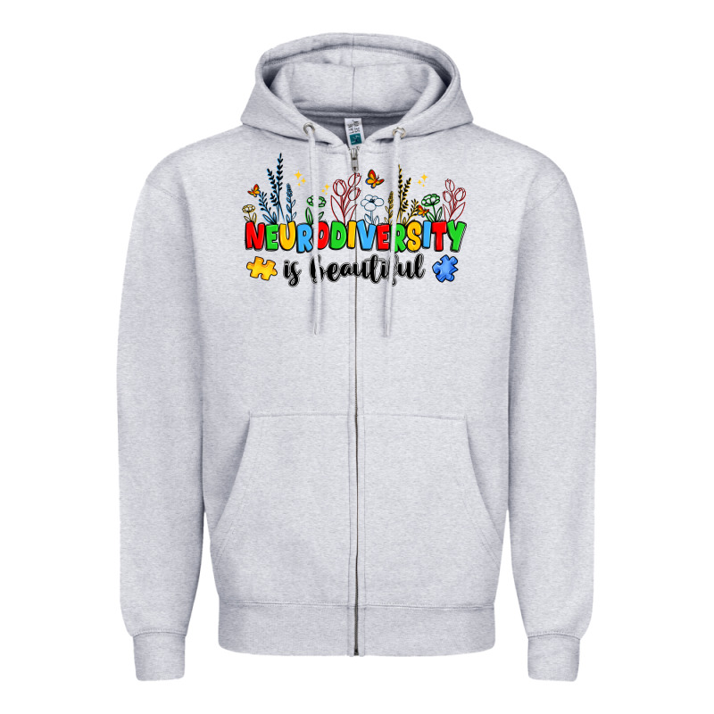 Neurodiversity Is Beautiful Zipper Hoodie by JahusDesignShop | Teevron