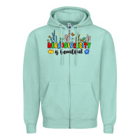 Seafoam neurodiversity is beautiful Zipper Hoodie - JahusDesignShop