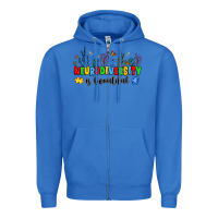 True Royal neurodiversity is beautiful Zipper Hoodie - JahusDesignShop