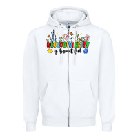 White neurodiversity is beautiful Zipper Hoodie - JahusDesignShop
