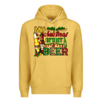 Antique Gold my christmas spirit is beer with beer bottles Premium Hoodie - AdoDesignShop