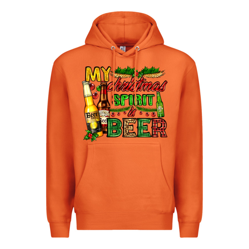 My Christmas Spirit Is Beer With Beer Bottles Premium Hoodie by AdoDesignShop | Teevron