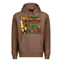 Chestnut my christmas spirit is beer with beer bottles Premium Hoodie - AdoDesignShop