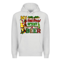 Dove Grey my christmas spirit is beer with beer bottles Premium Hoodie - AdoDesignShop
