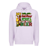 Lilac my christmas spirit is beer with beer bottles Premium Hoodie - AdoDesignShop