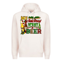 Pale Pink my christmas spirit is beer with beer bottles Premium Hoodie - AdoDesignShop