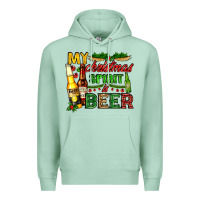 Seafoam my christmas spirit is beer with beer bottles Premium Hoodie - AdoDesignShop