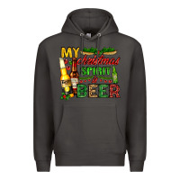 Smoke my christmas spirit is beer with beer bottles Premium Hoodie - AdoDesignShop