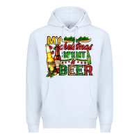White my christmas spirit is beer with beer bottles Premium Hoodie - AdoDesignShop