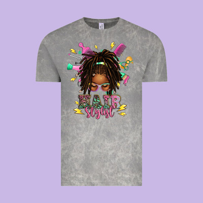 Vintage Tee afro locs hair stylist messy bun tbw