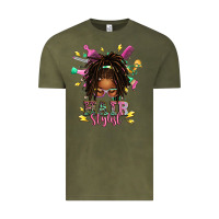 Vintage Olive afro locs hair stylist messy bun tbw Vintage Tee - texasbilliewilder