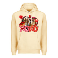 Pina Colada xo xo with leopard and cowhide heart Premium Hoodie - NancyCooperArtShop