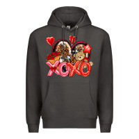 Smoke xo xo with leopard and cowhide heart Premium Hoodie - NancyCooperArtShop