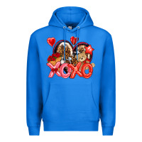 True Royal xo xo with leopard and cowhide heart Premium Hoodie - NancyCooperArtShop