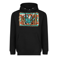 Black cactus cowhide serape Heavyweight Hoodie - AdoDesignShop