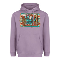 Lavender cactus cowhide serape Heavyweight Hoodie - AdoDesignShop